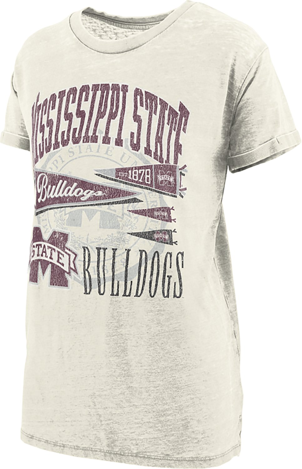 Pressbox Women's Mississippi State Rusky Boyfriend Short Sleeve Tee