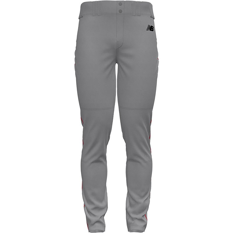 New Balance Men's Adversary 2 Pant Piped Tapered - Grey/Red (Size M)
