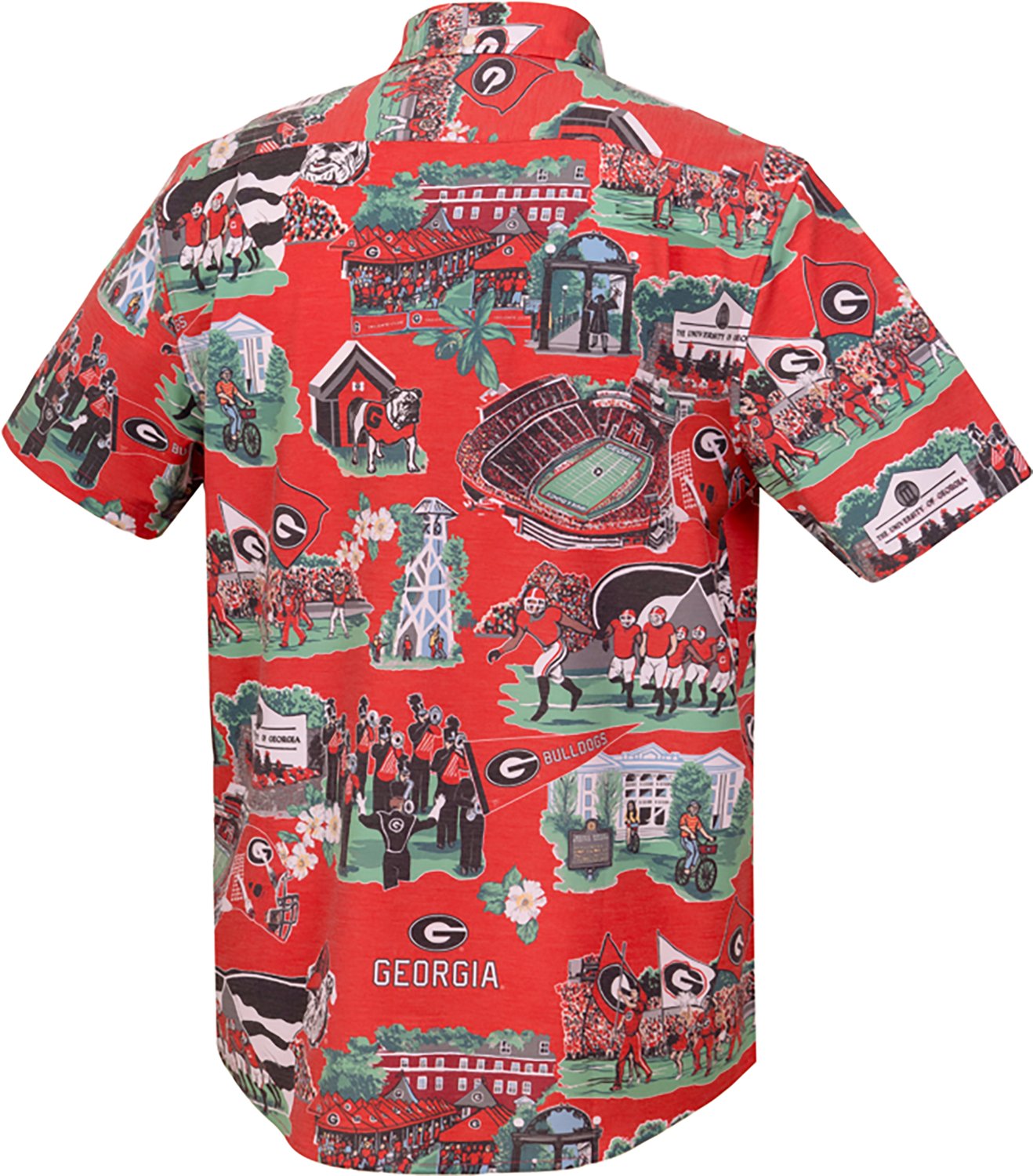 Reyn Spooner Men's Georgia Bulldogs Scenic Performance Button Down Short Sleeve Shirt - view number 2