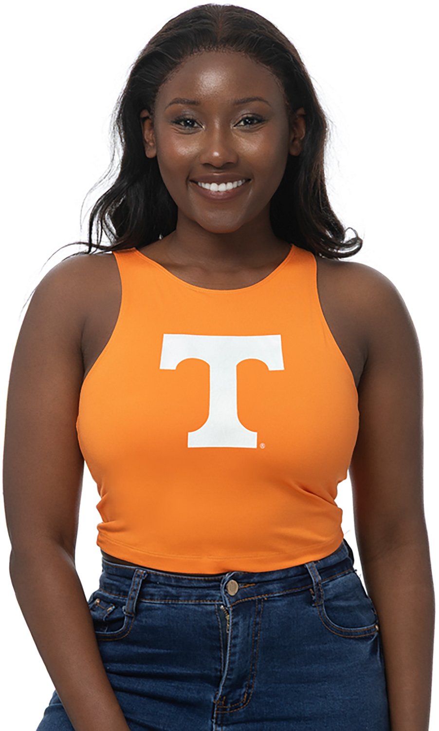 ZooZatz Women's University of Tennessee First Down Crop Tank Top