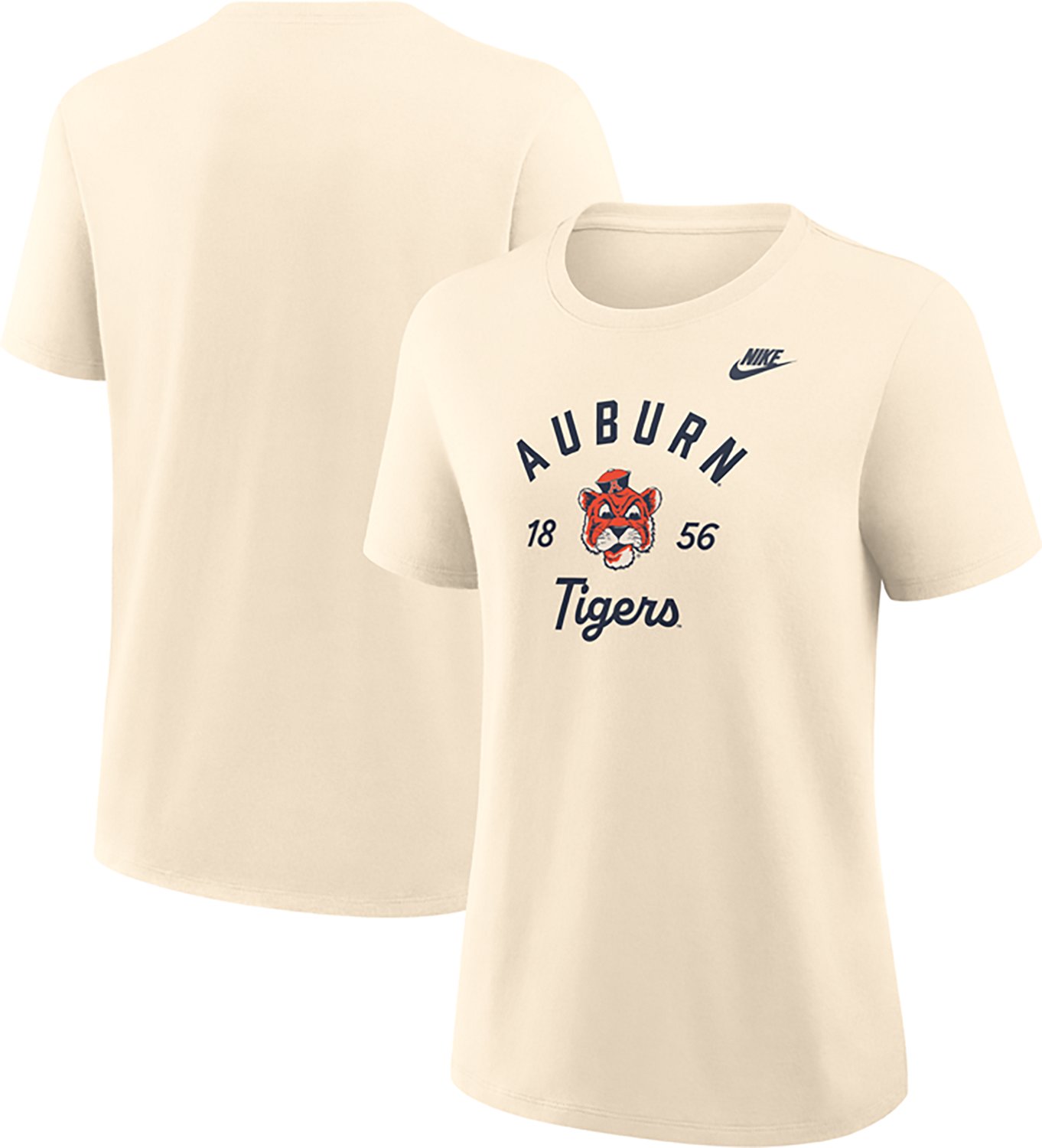 Nike Women's Auburn University Team Name Arch Over Vault Logo Legacy Graphic T-shirt