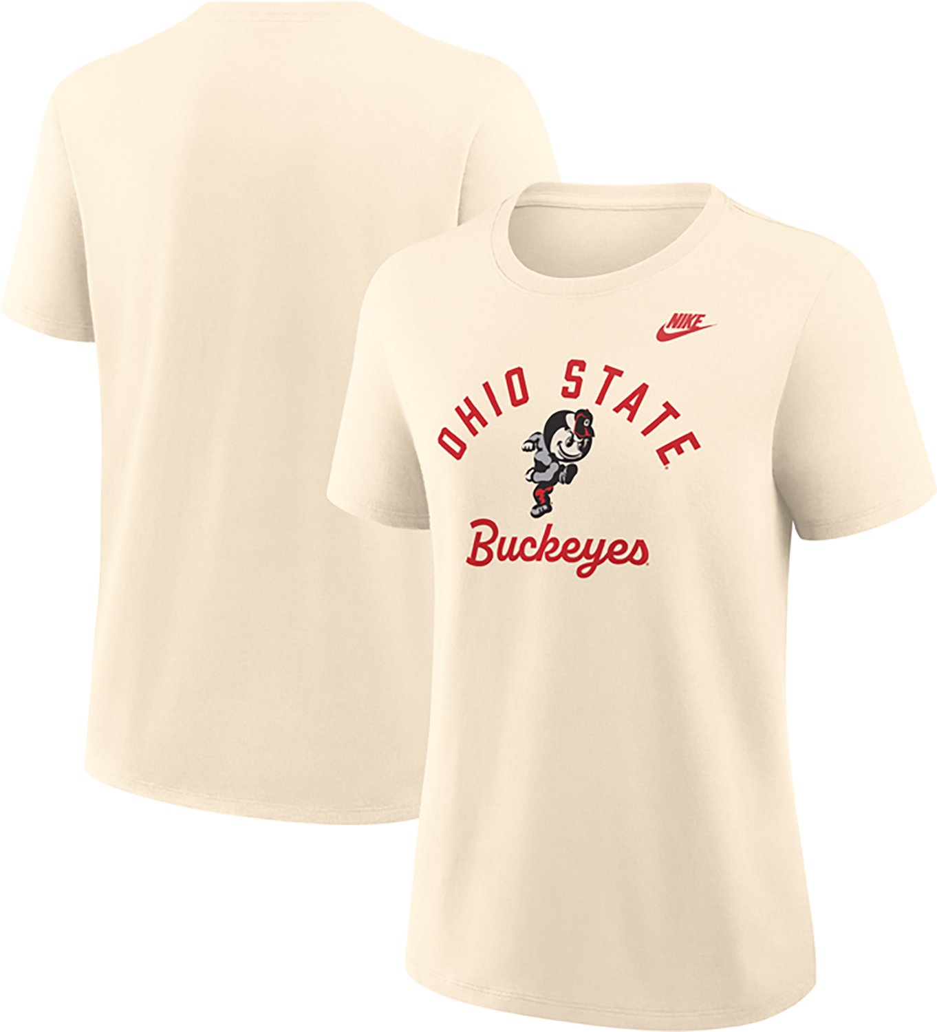 Nike Women's Ohio State University Team Name Arch Over Vault Logo Legacy Graphic T-shirt