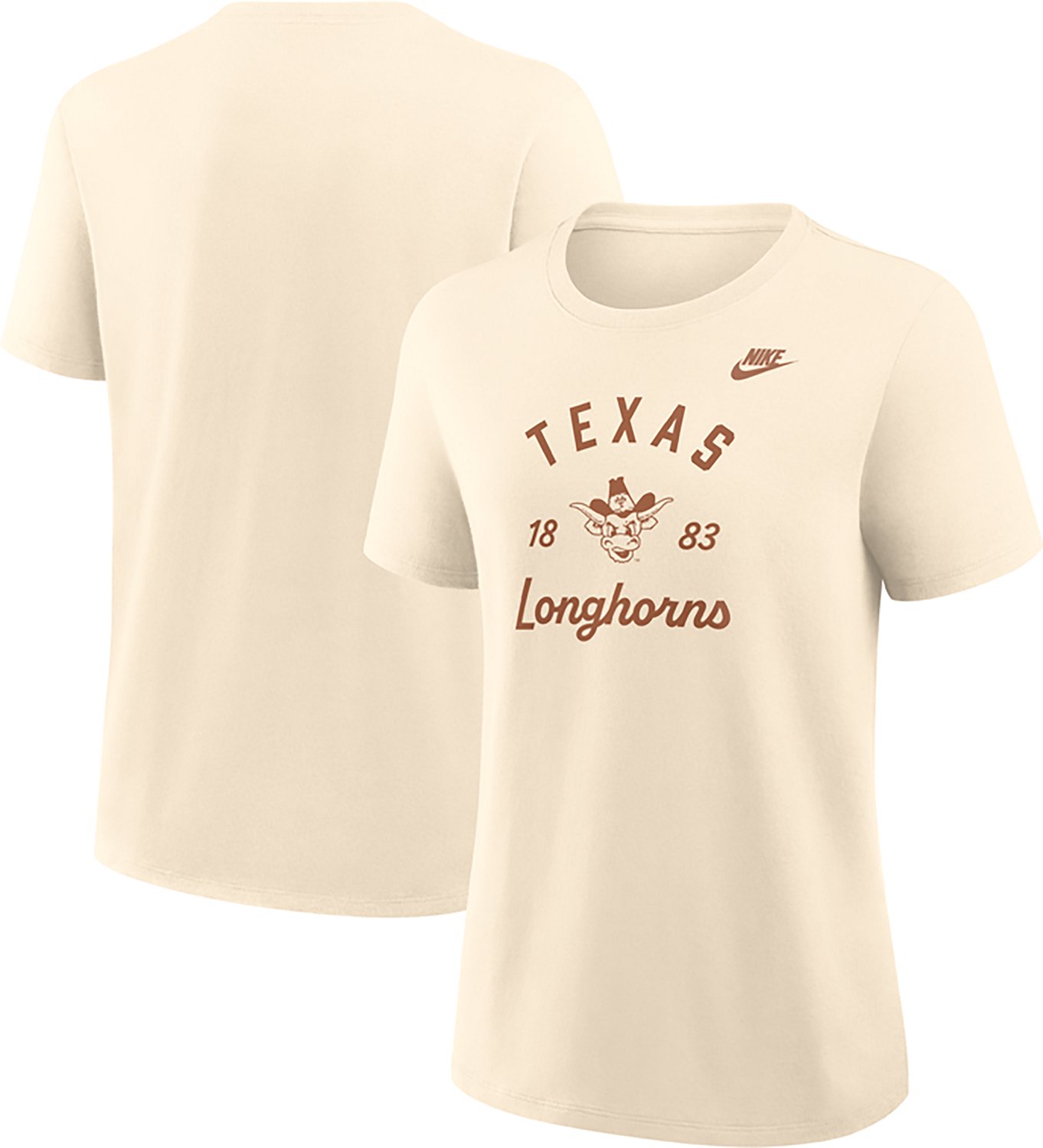 Nike Women's University of Texas Team Name Arch Over Vault Logo Legacy Graphic T-shirt