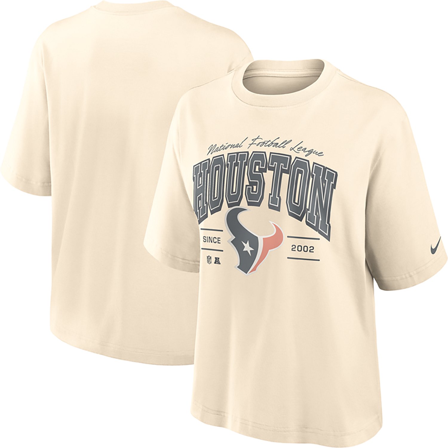 Nike Women's Houston Texans Vintage Mod Boxy Graphic T-shirt - view number 3