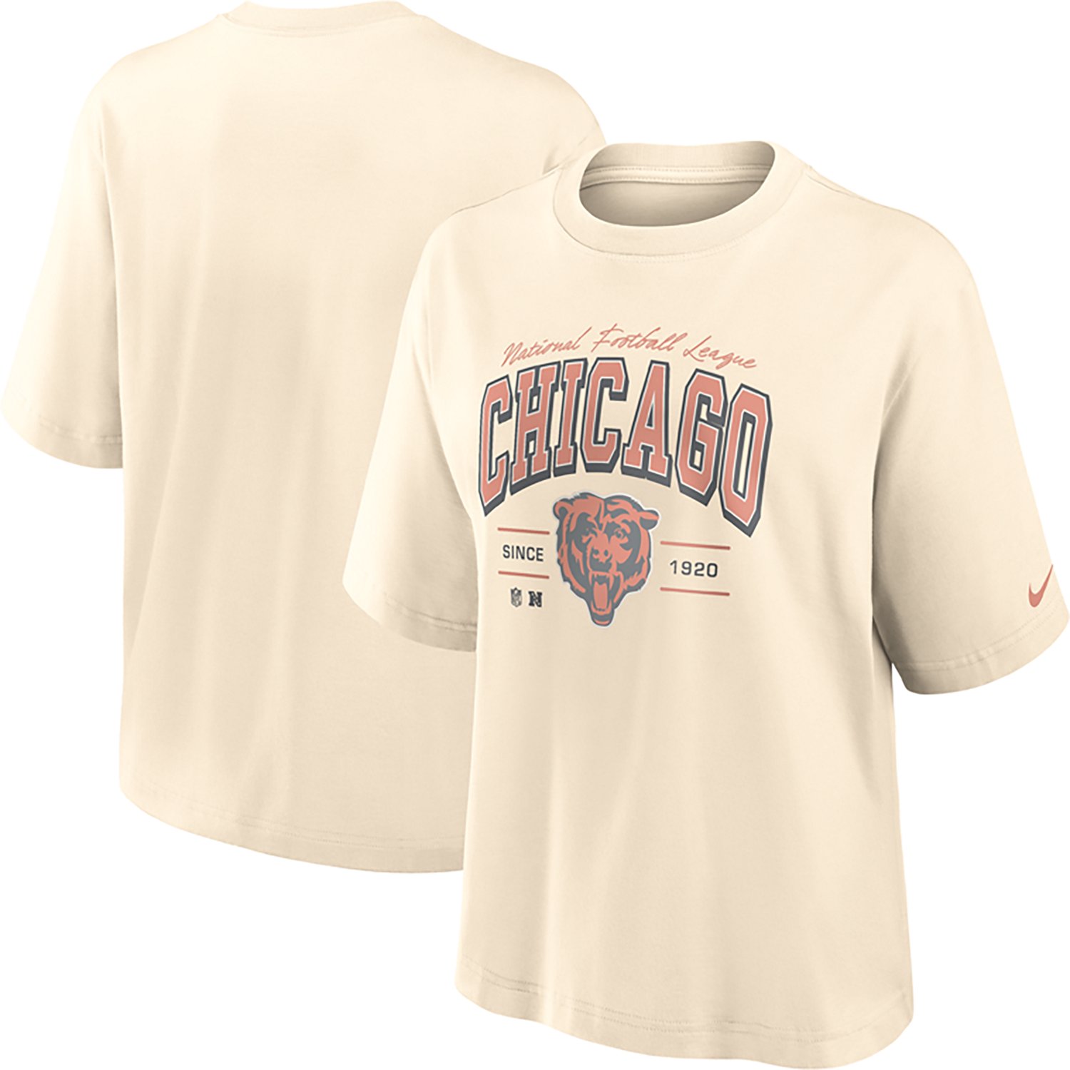 Nike Women's Chicago Bears Vintage Mod Boxy Graphic T-shirt - view number 3
