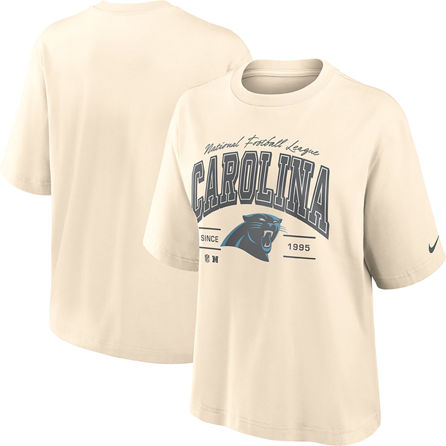 Nike Women's Carolina Panthers Vintage Mod Boxy Graphic T-shirt - view number 3