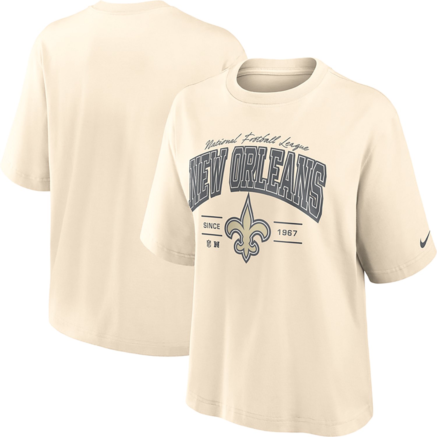 Nike Women's New Orleans Saints Vintage Mod Boxy Graphic T-shirt - view number 3