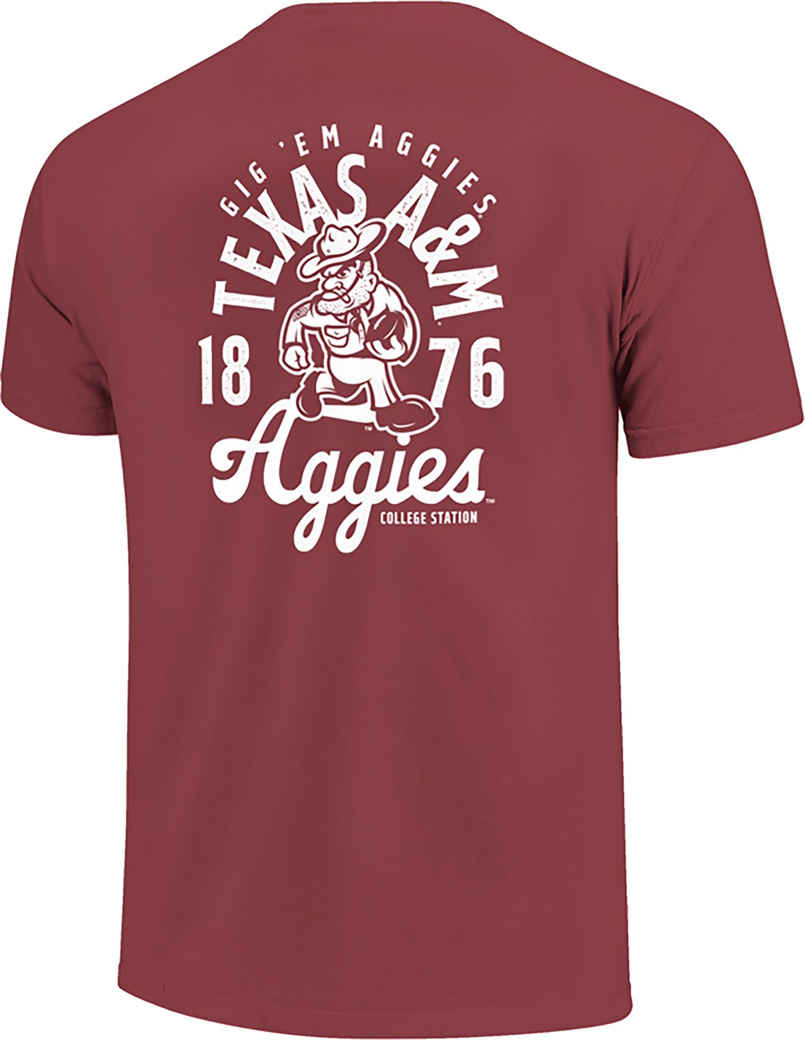 Image One Men's Texas A&M University Mascot Overlay CC DS Short Sleeve T-shirt - view number 2