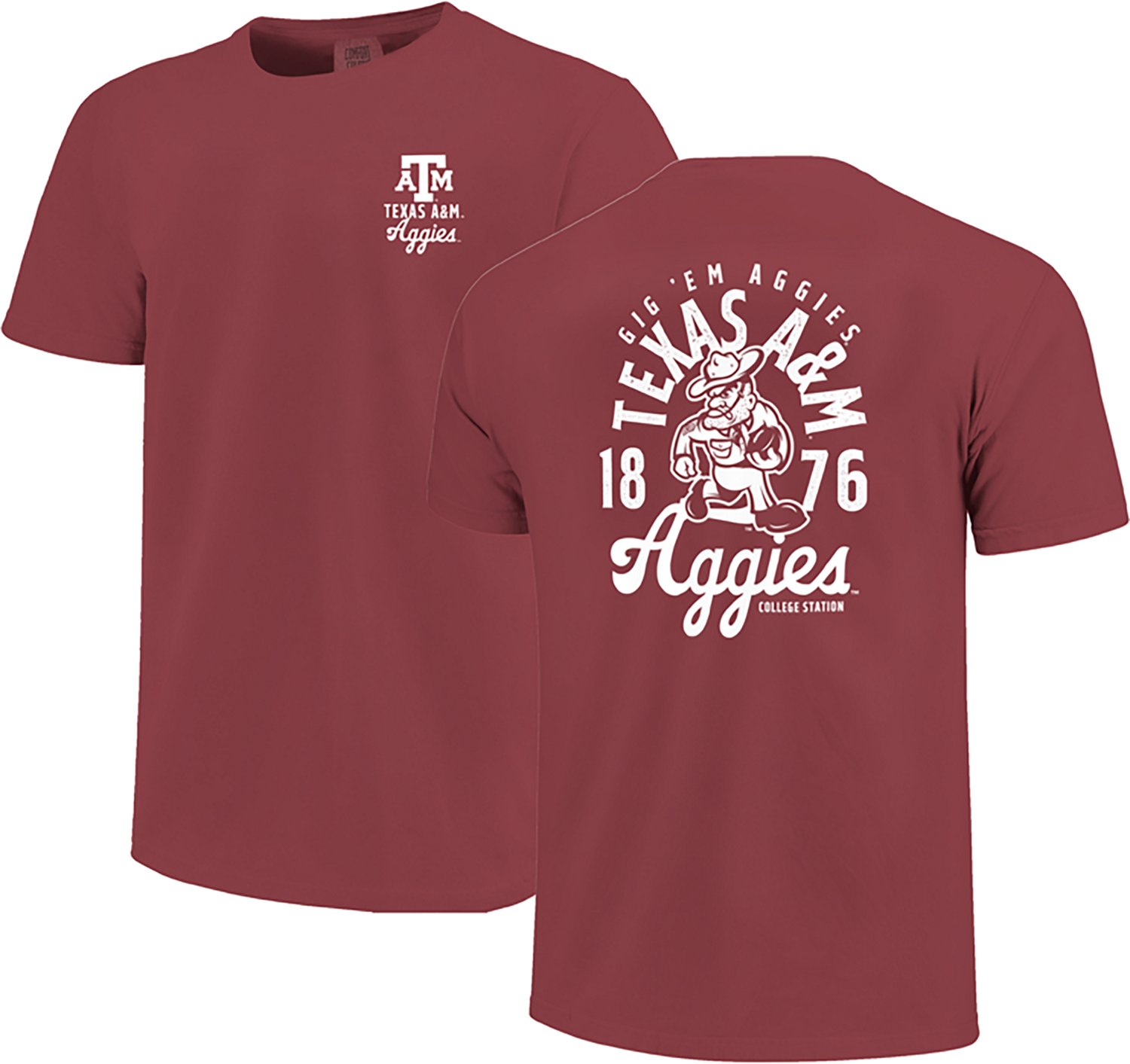 Image One Men's Texas A&M University Mascot Overlay CC DS Short Sleeve T-shirt - view number 3
