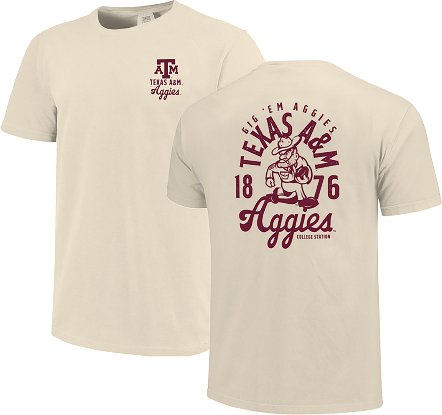 Image One Men's Texas A&M University Mascot Overlay CC DS Short Sleeve T-shirt - view number 3