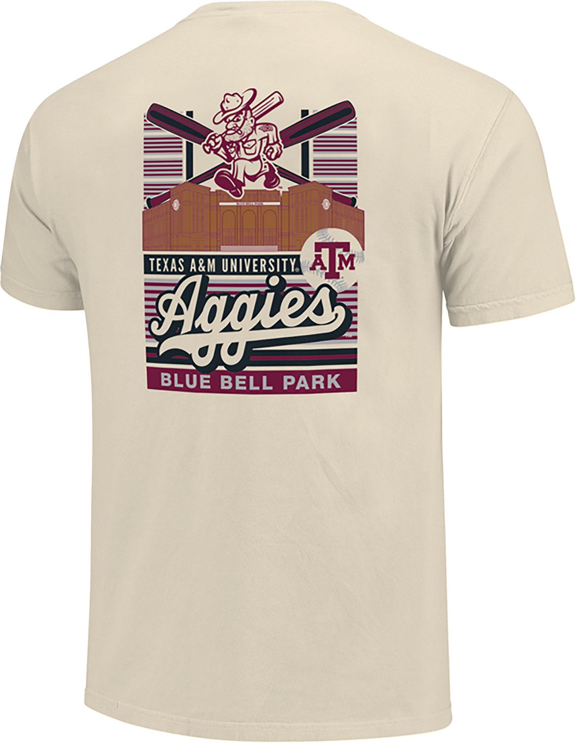 Image One Men's Texas A&M University Staggered Line Stadium CC DS Short Sleeve T-shirt - view number 2