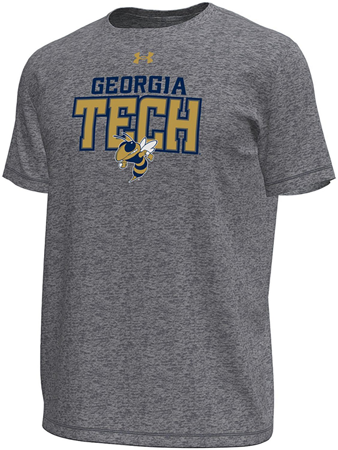 Under Armour Men's Georgia Tech Yellow Jackets School Over Mascot Stretch Short Sleeve T-shirt