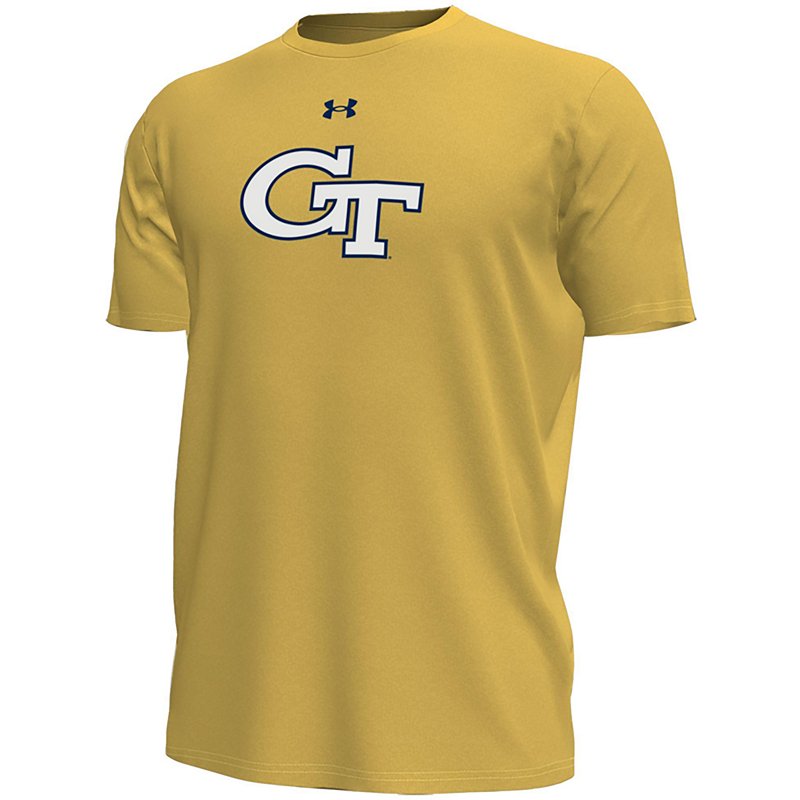 Under Armour Men's Georgia Tech Yellow Jackets Primary Logo Cotton Short Sleeve T-shirt