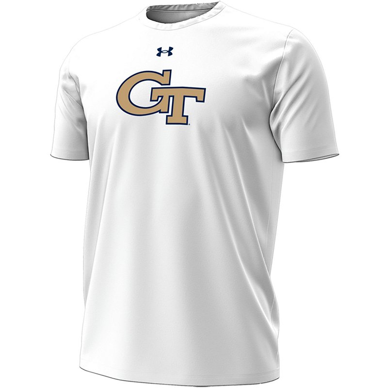 Under Armour Men's Georgia Tech Yellow Jackets Primary Logo Cotton Short Sleeve T-shirt
