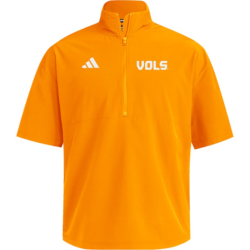 Adidas Men's Tennessee Orange Tennessee Volunteers Woven Quarter-Zip Short Sleeve Pullover - Tennessee Orange
