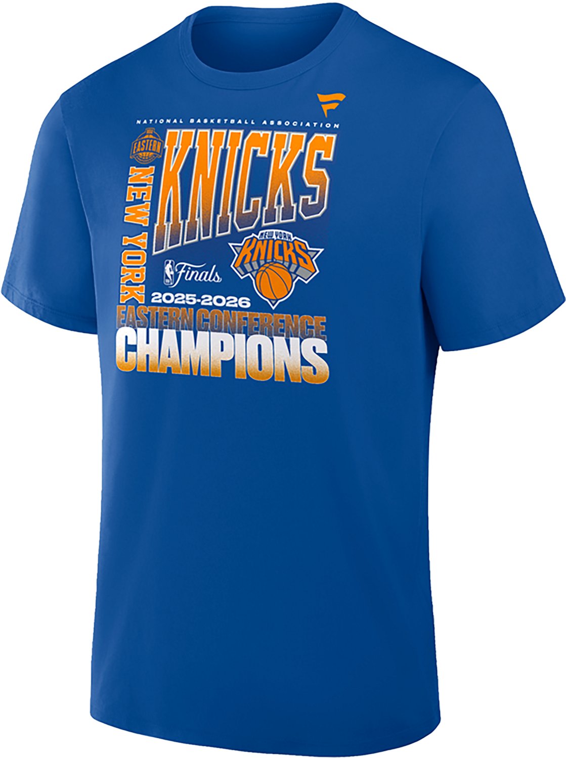 Fanatics Men's New York Knicks 2026 NBA Conference Champions Stacked Block Short Sleeve T-Shirt - view number 2