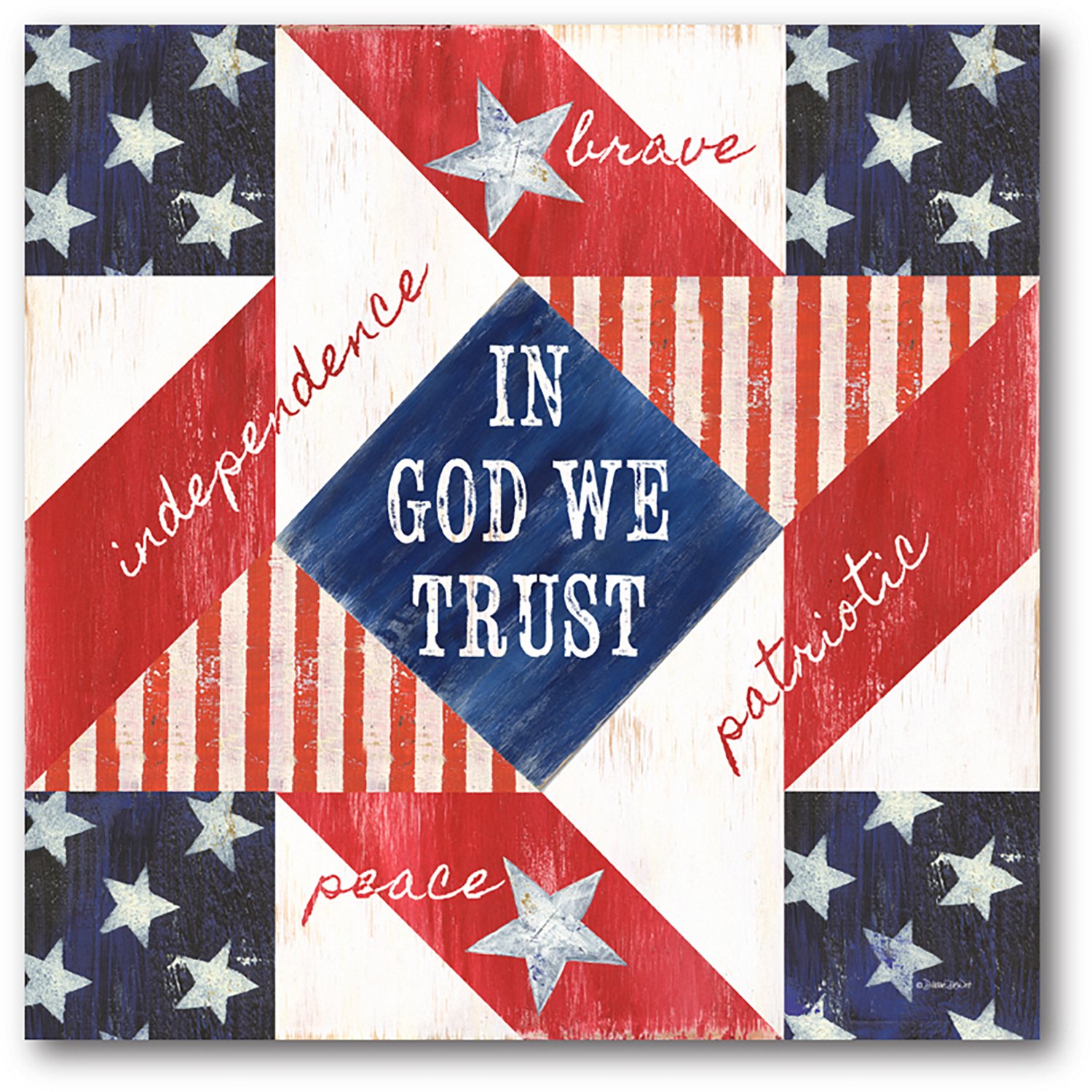 Courtside Market Celebrate 250 Patriotic Gallery-Wrapped Canvas in x in Wall Art with Wounded Warrior Project
