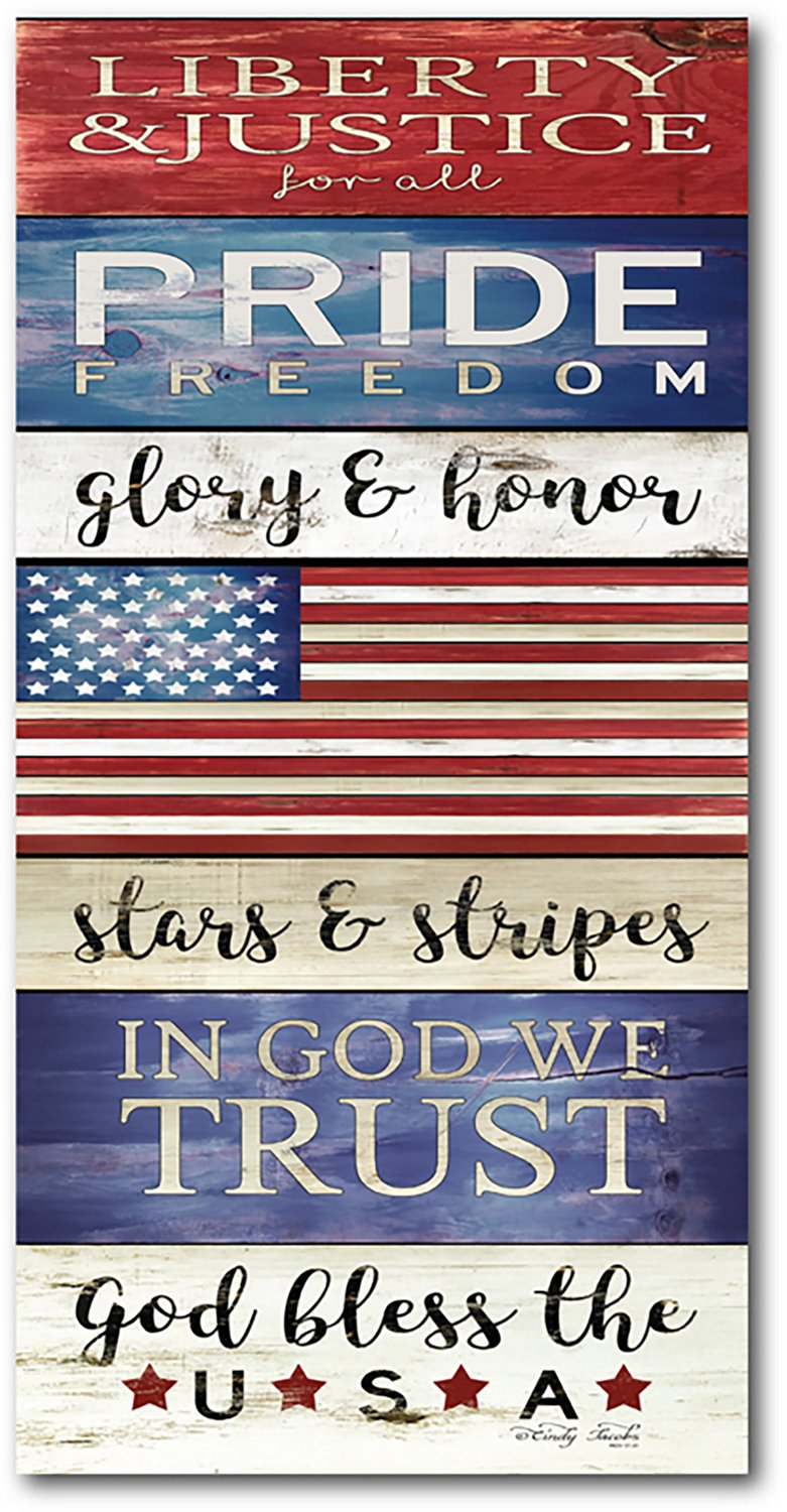 Courtside Market Celebrate 250 Liberty and Justice Gallery-Wrapped Canvas Wall Art with Wounded Warrior Project