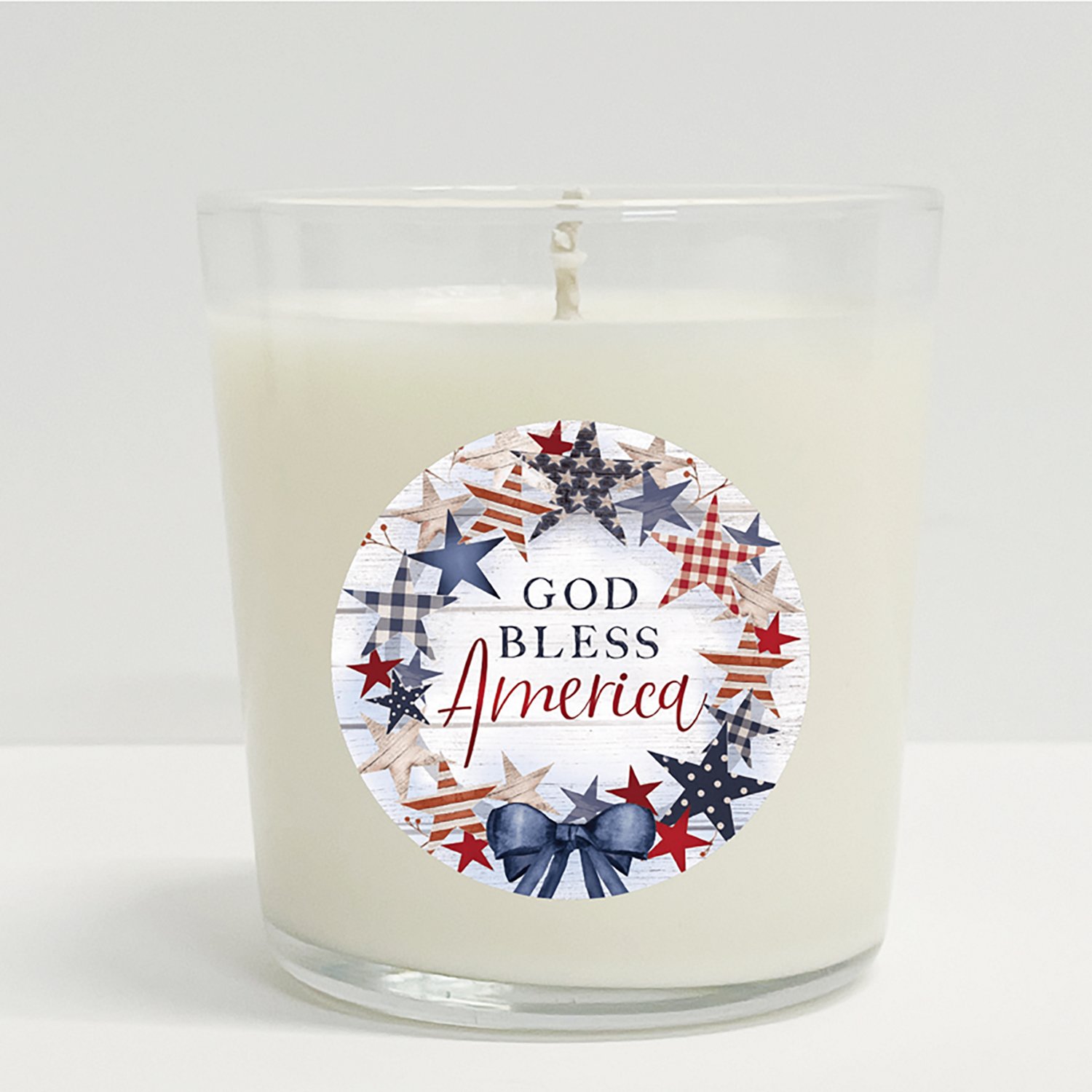 Courtside Market Celebrate 250 God Bless America 10 oz Citronella Soy Wax Candle with Wounded Warrior Project