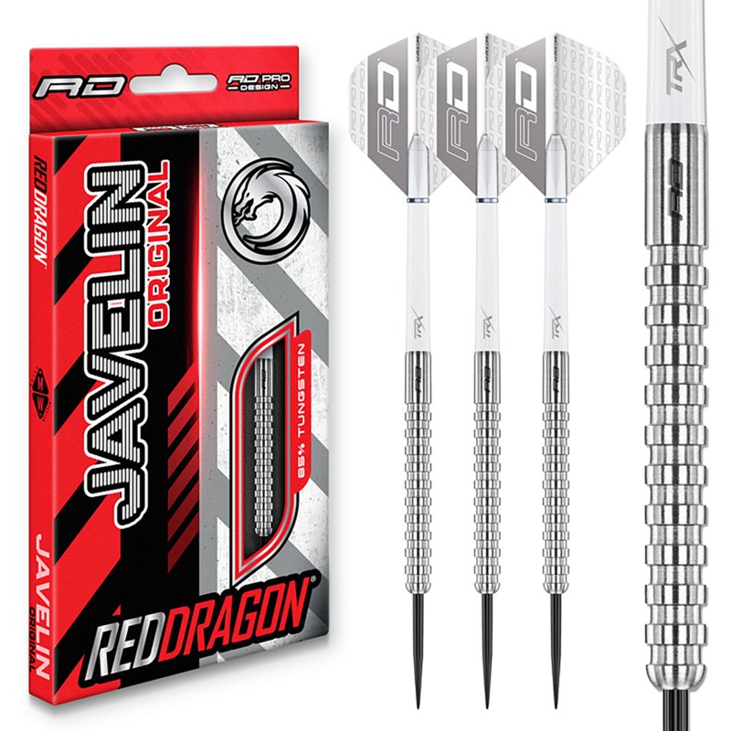 Red Dragon Javelin 26g Darts, Gray