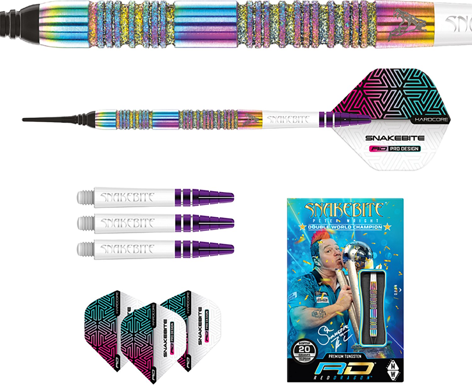Red Dragon Peter Wright Spectrum SE 18 g Steel Tip Darts Set - view number 5