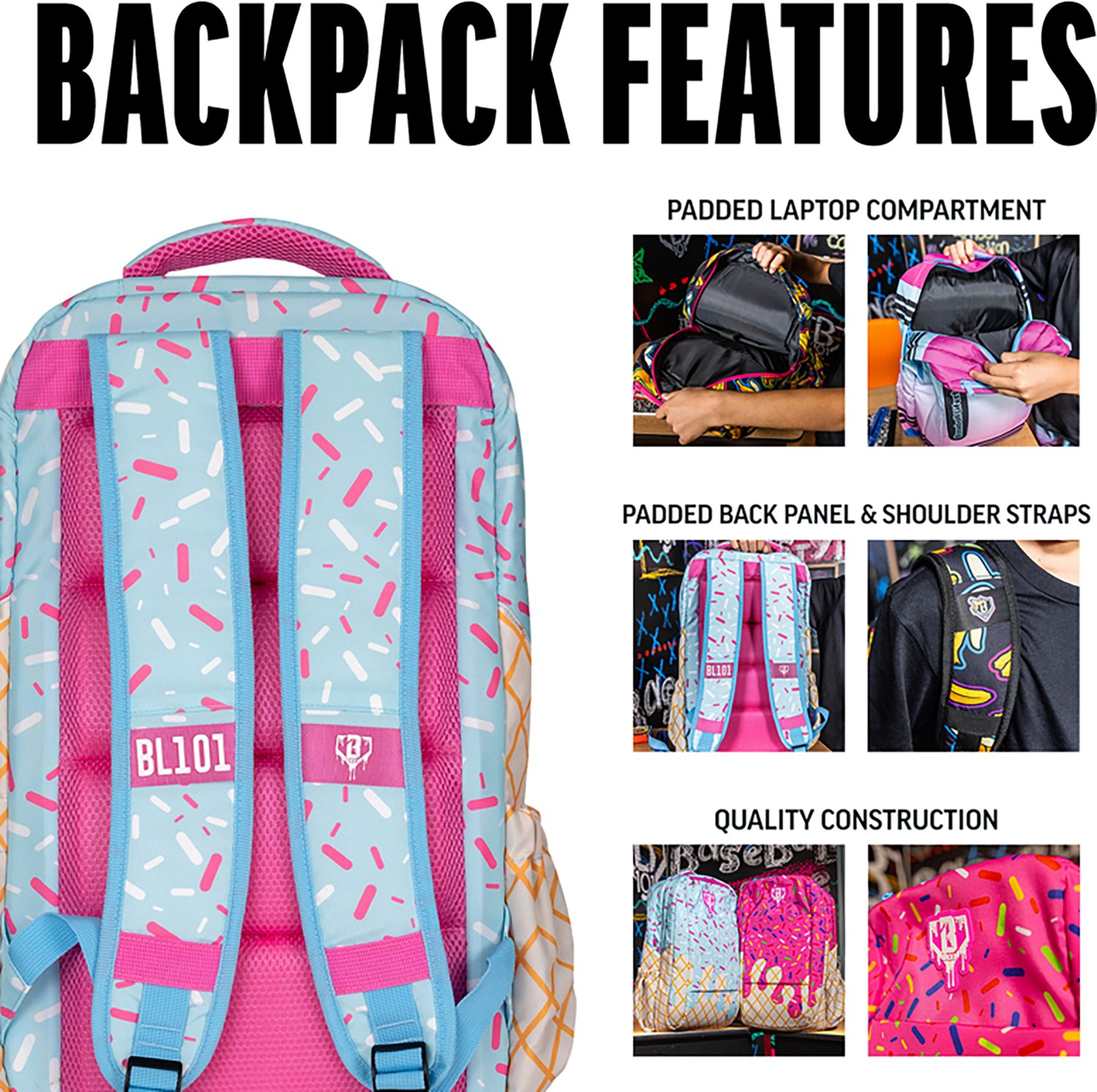 Baseball Lifestyle 101 Ice Cream Back to School SZN 2 Backpack - view number 4