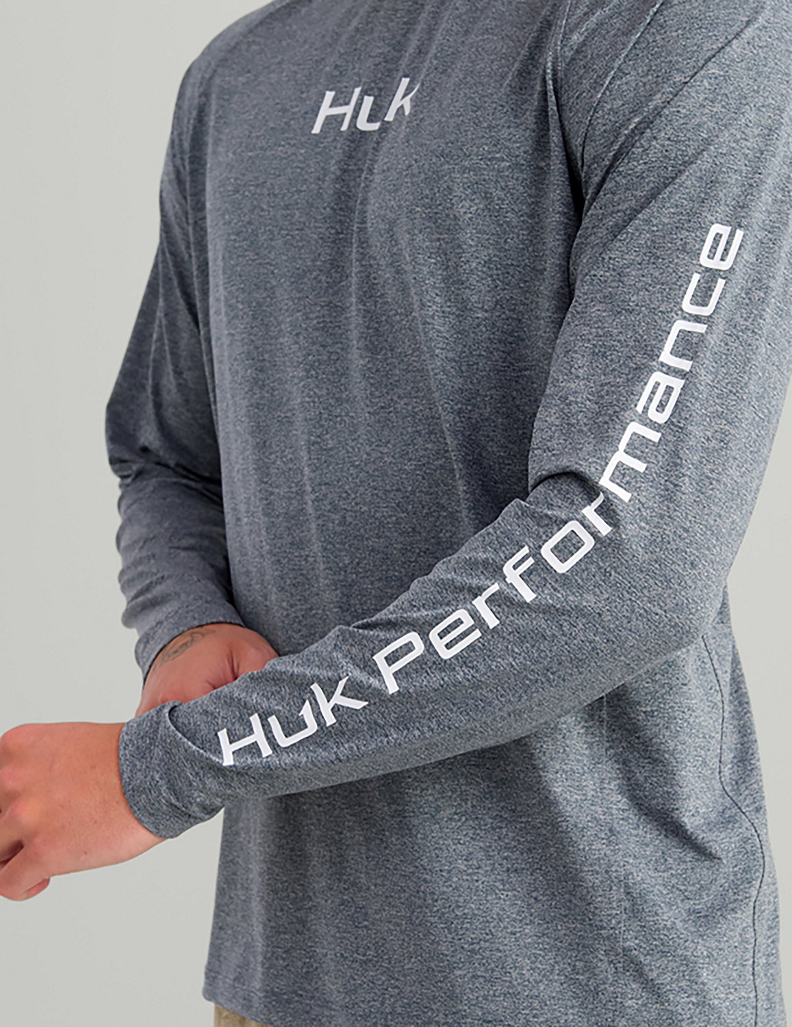 Huk Men's Airweight Long Sleeve Crew Shirt - view number 3
