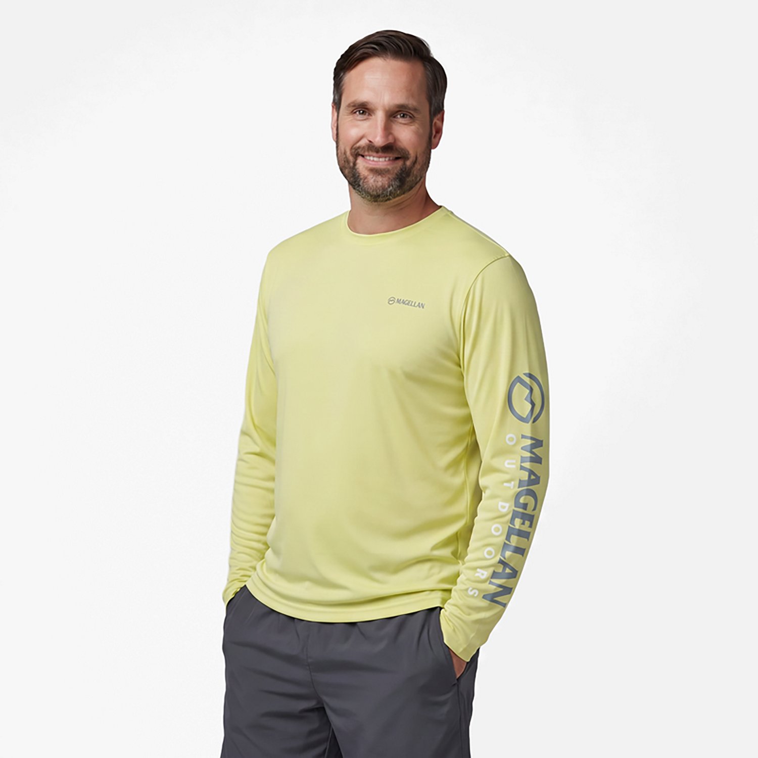 Magellan Outdoors Men's Casting Crew Core Graphic Long Sleeve T-shirt