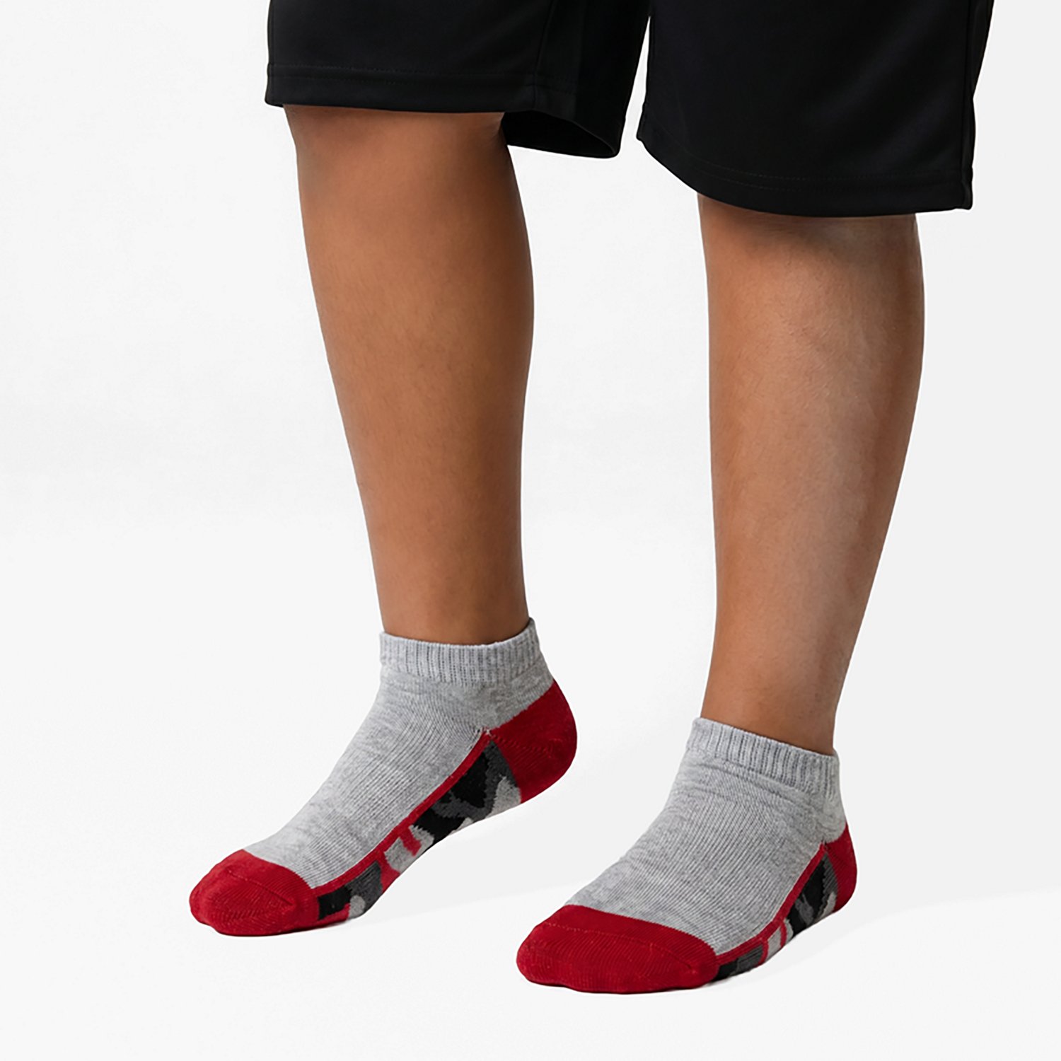 BCG Boys’ Super Soft Multi Camo No Show Socks 6 Pack - view number 4