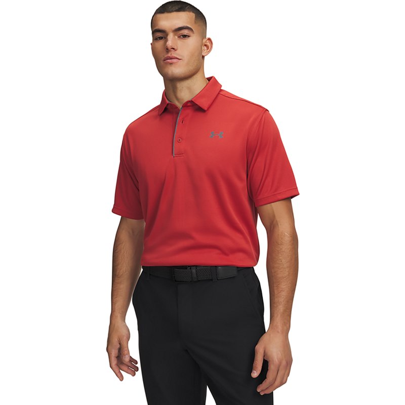 Under Armour Tech Short-Sleeve Polo - Heritage Red