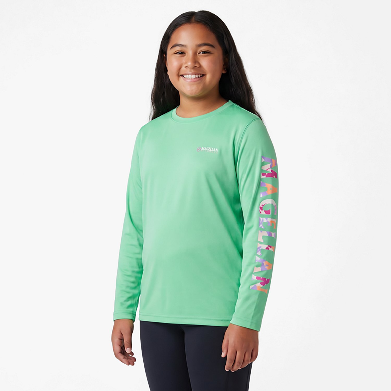 Magellan Outdoors Girls' Caddo Lake Logo Long Sleeve T-shirt