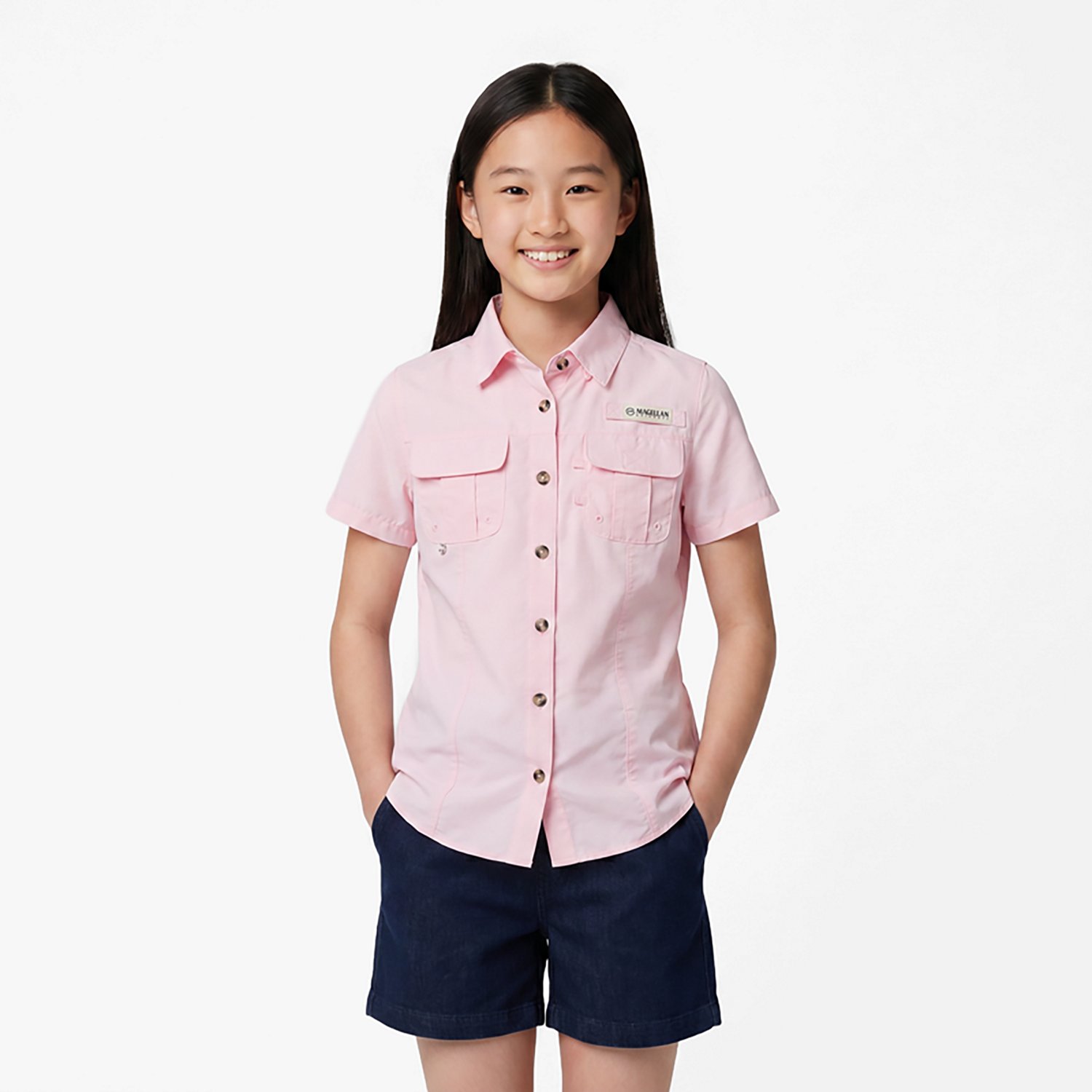 Magellan Girls' Laguna Madre Short Sleeve Fishing Shirt                                                                          - view number 2