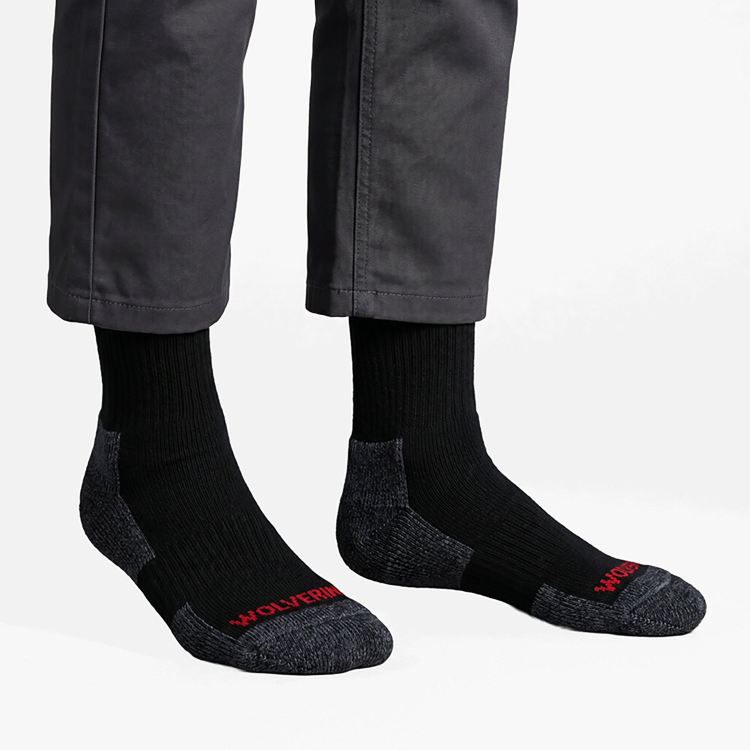 Wolverine Men's Steel Toe Cotton Crew Socks 2-Pack - view number 3