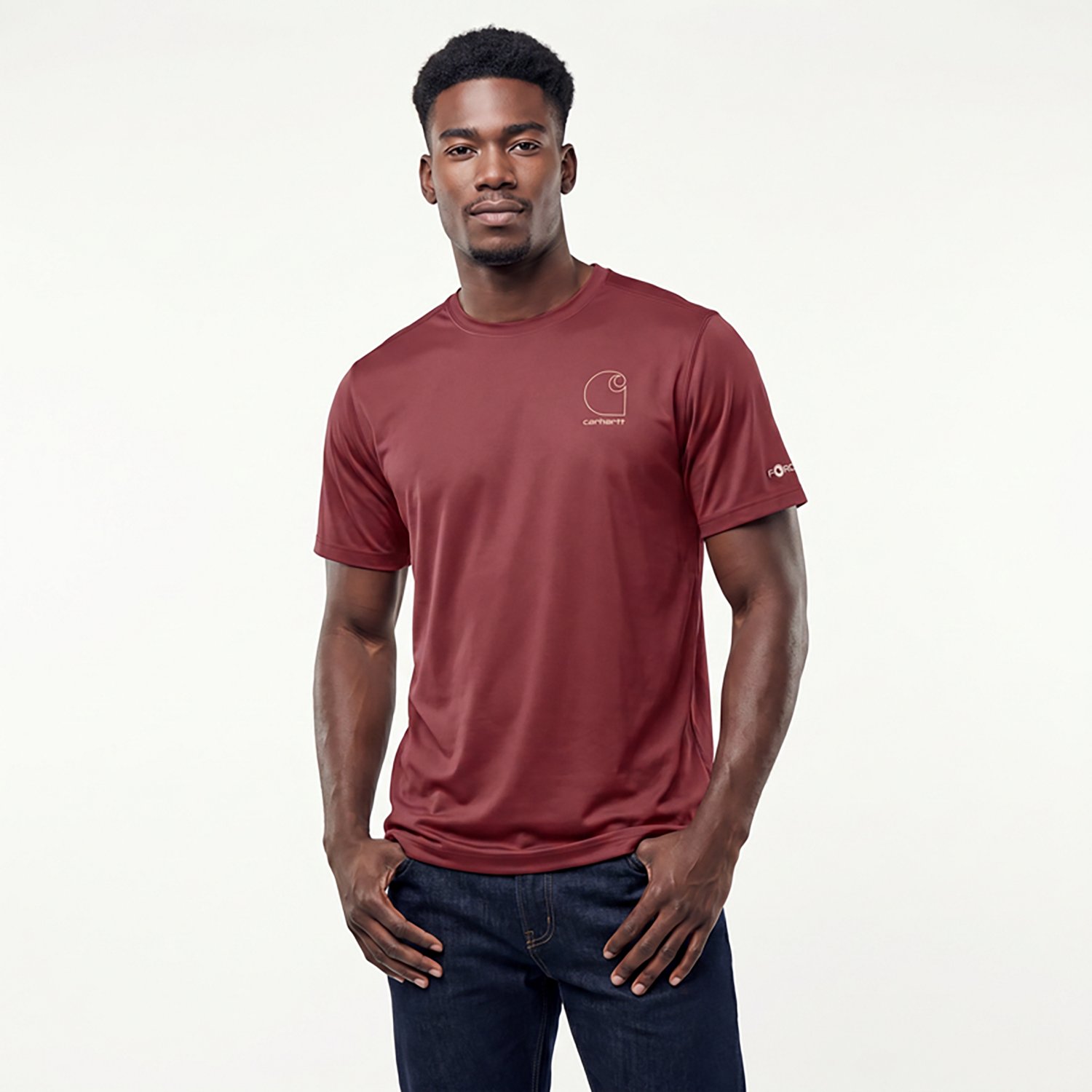 Carhartt Men's Force Sun Defender Lightweight Logo Graphic Short Sleeve T-shirt