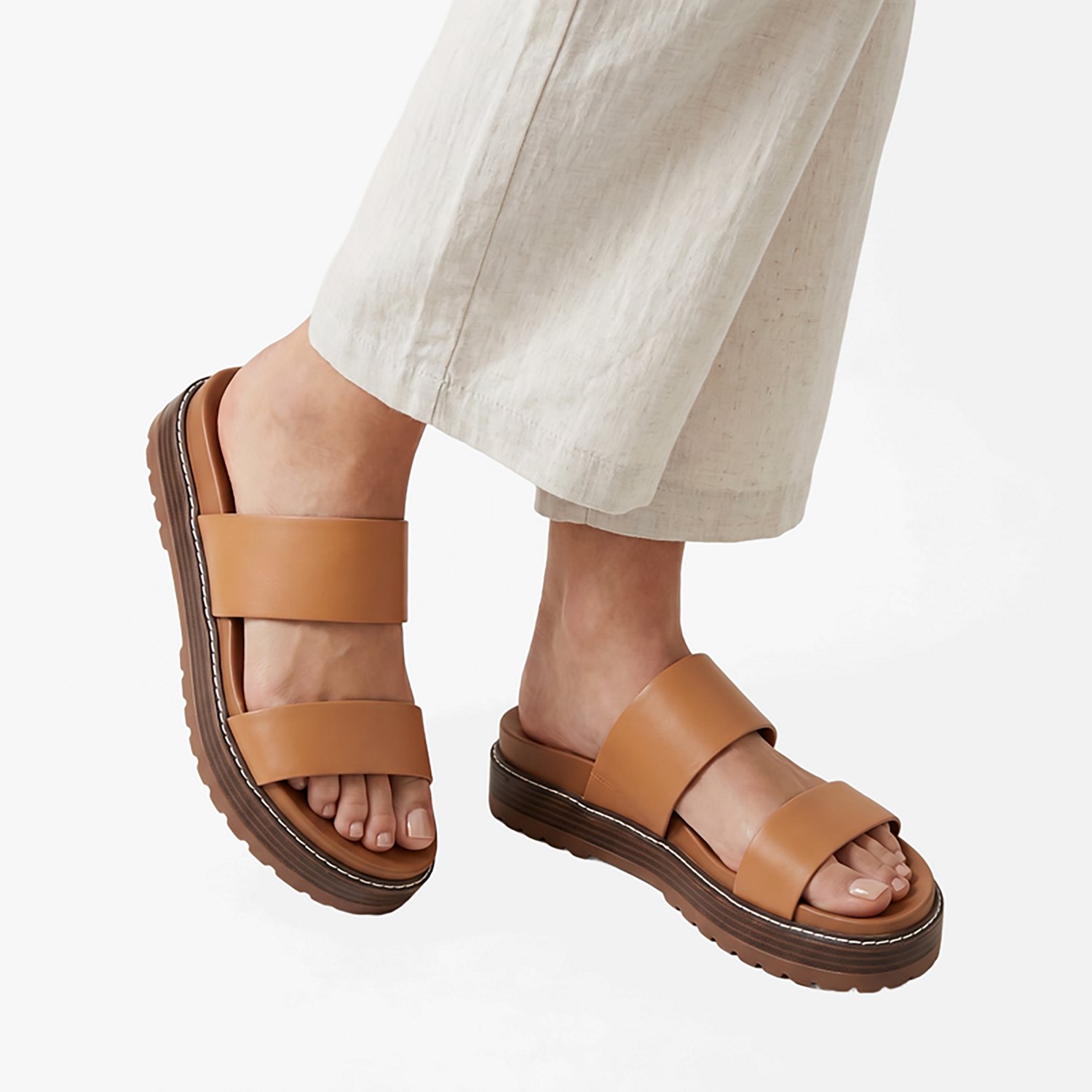 Freely Women's Double Band Platform Sandals                                                                                      - view number 5
