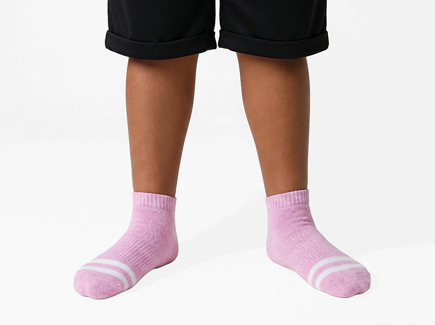BCG Kids’ Marls Varsity Stripes No Show Socks 6-Pack - view number 3
