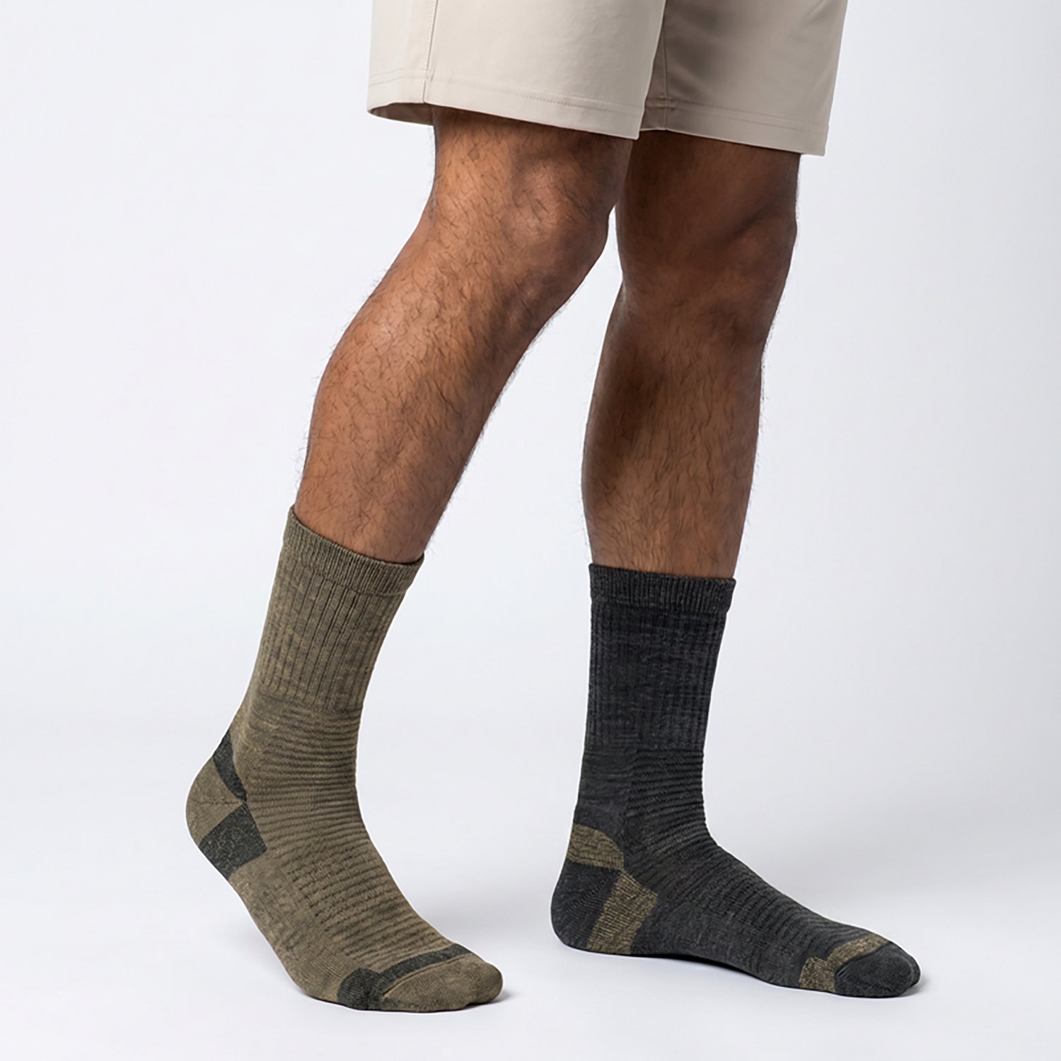Magellan Outdoors Men's Broken Stripe Hiker Crew Socks 2-pack - view number 3