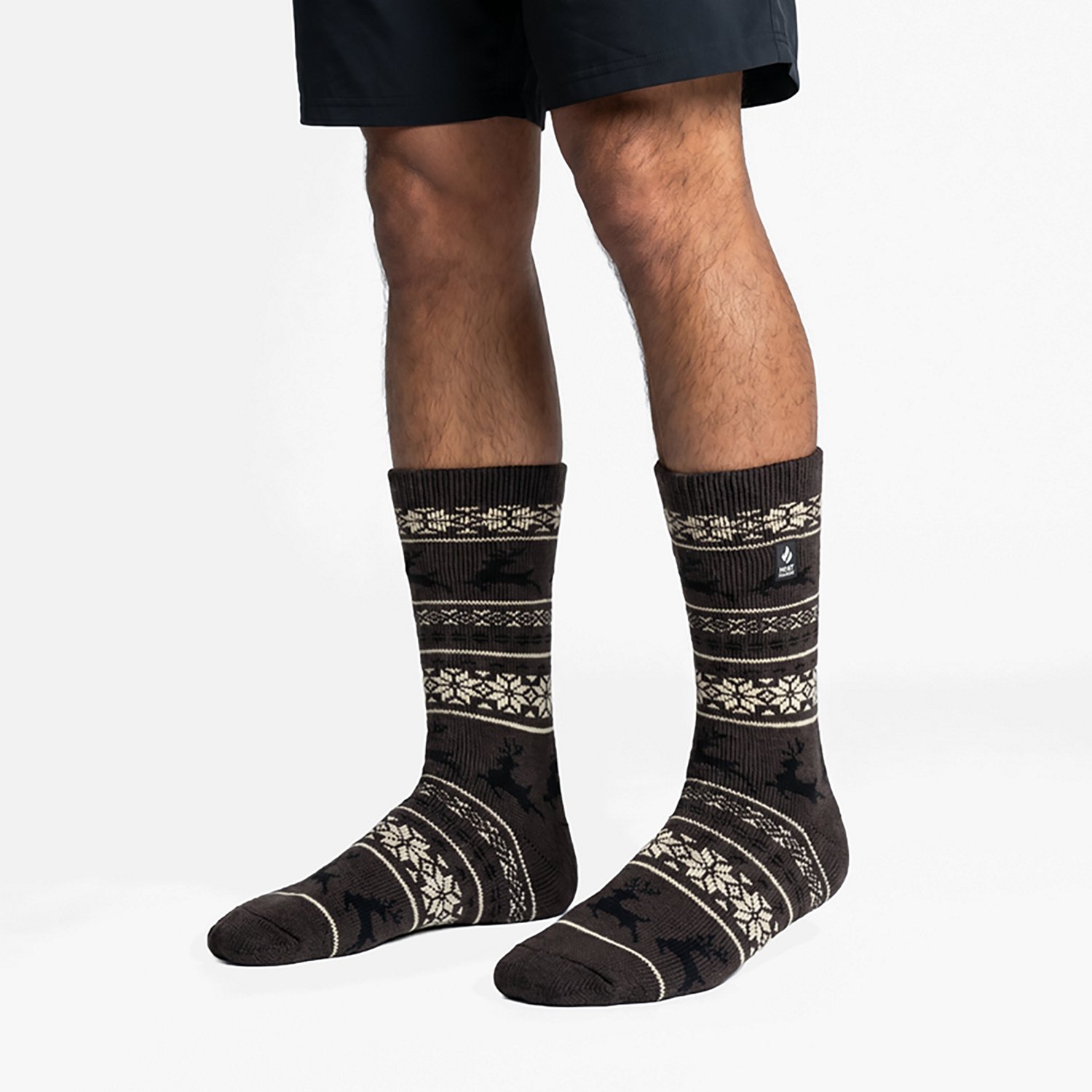 Heat Holders Men's Lite Jasper Holiday Deer Outdoor Crew Socks - view number 3