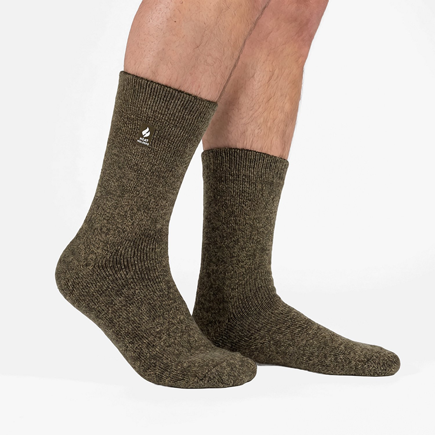 Heat Holders Men's Lite Mavrick Merino Twist Wool Crew Socks
