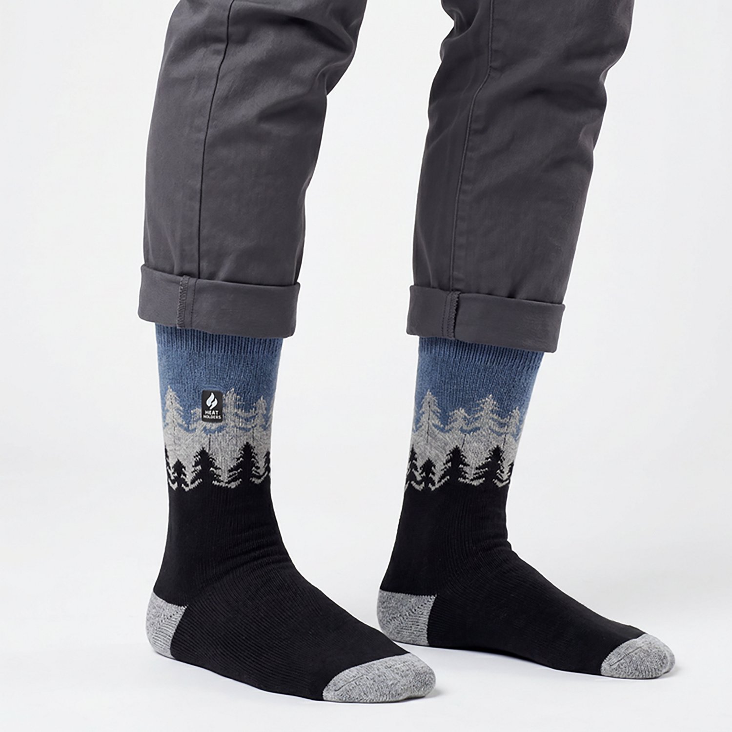 Heat Holders Men's Ultra Lite Balsam Trees Novelty Crew Socks
