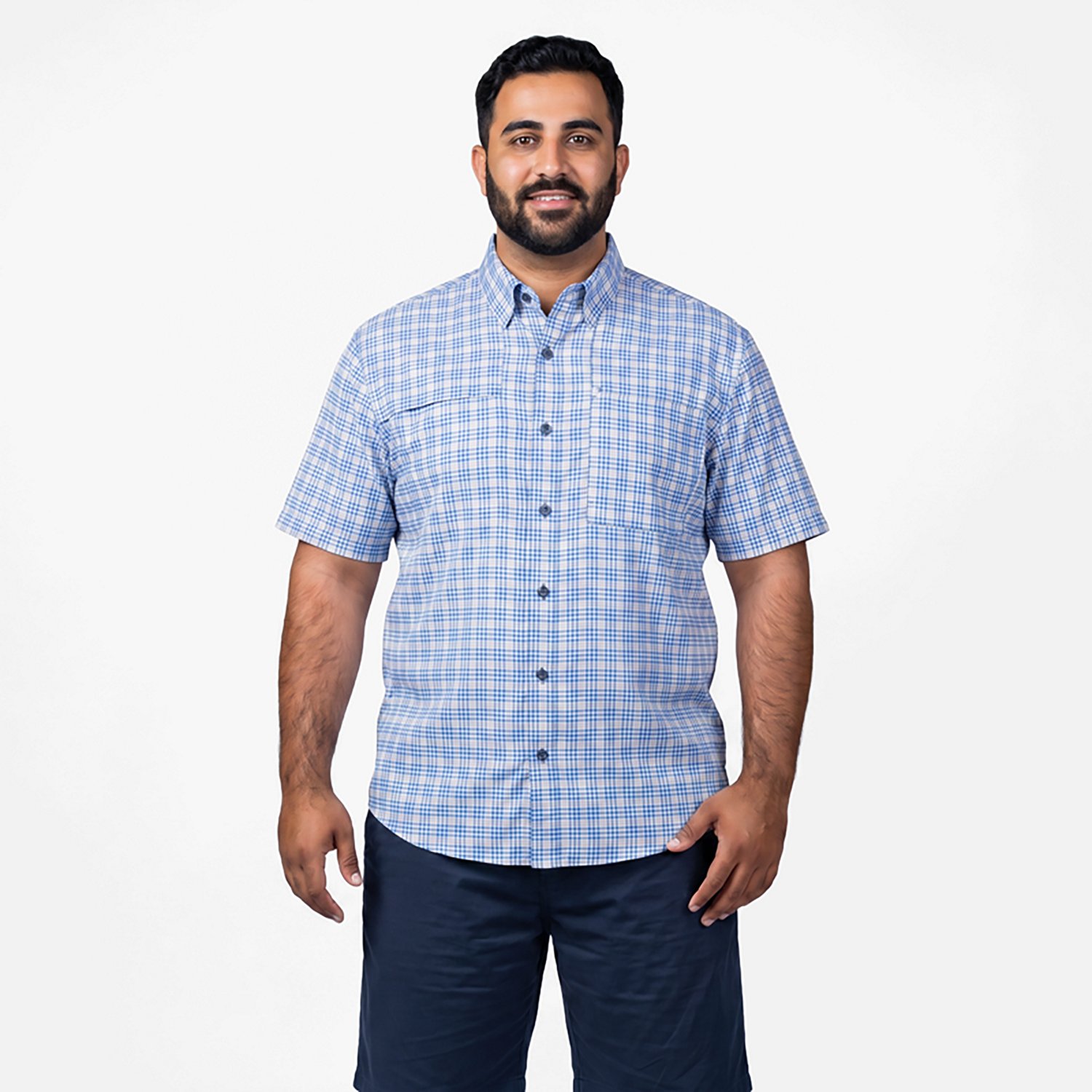 Magellan Outdoors Men's Aransas Plaid Short Sleeve Fishing T-shirt - view number 2