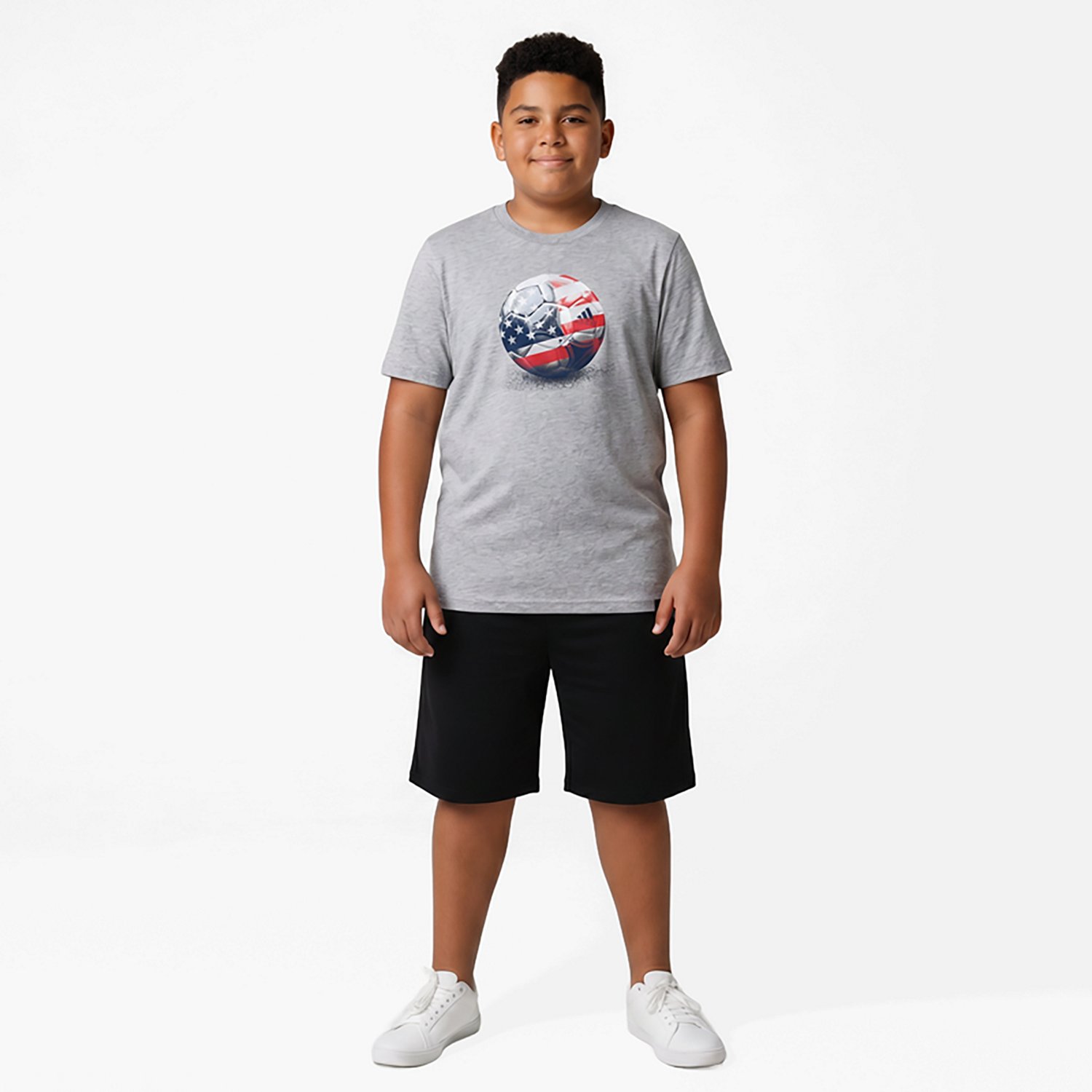 adidas Boys' USA Photoreal Soccer Short Sleeve T-shirt