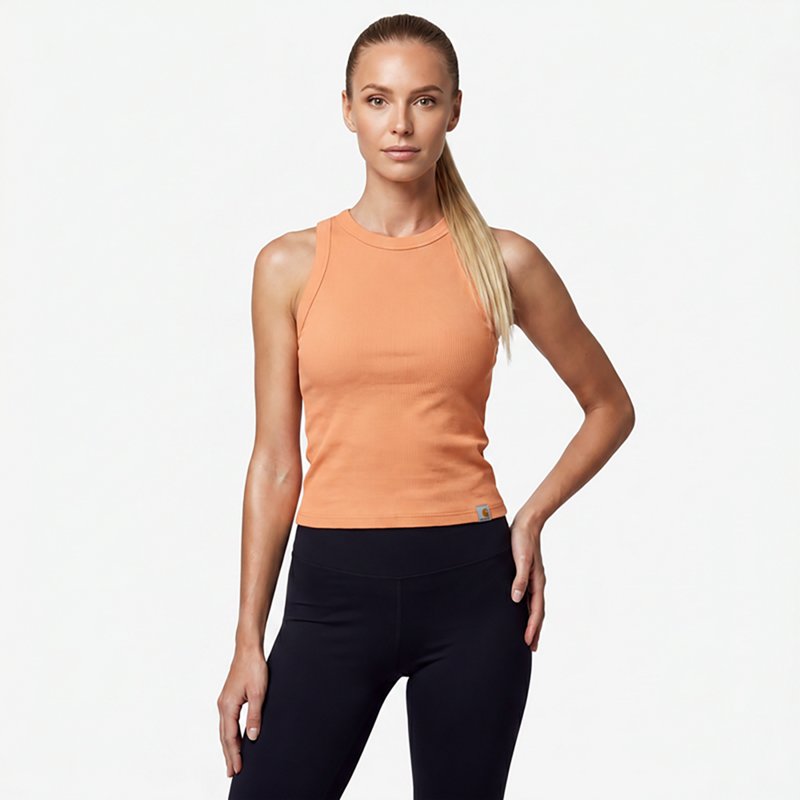 Carhartt TENCEL Fiber Series Fitted Ribbed Tank Top - Coral Reef