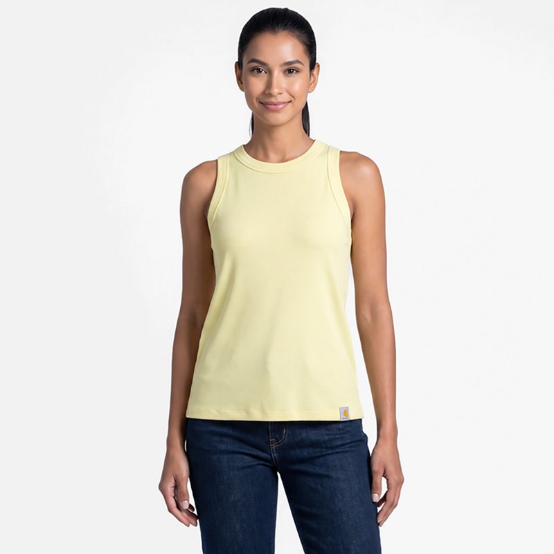 Carhartt Women's Tencel Fiber Series Fitted Ribbed Tank | Yellow | XL