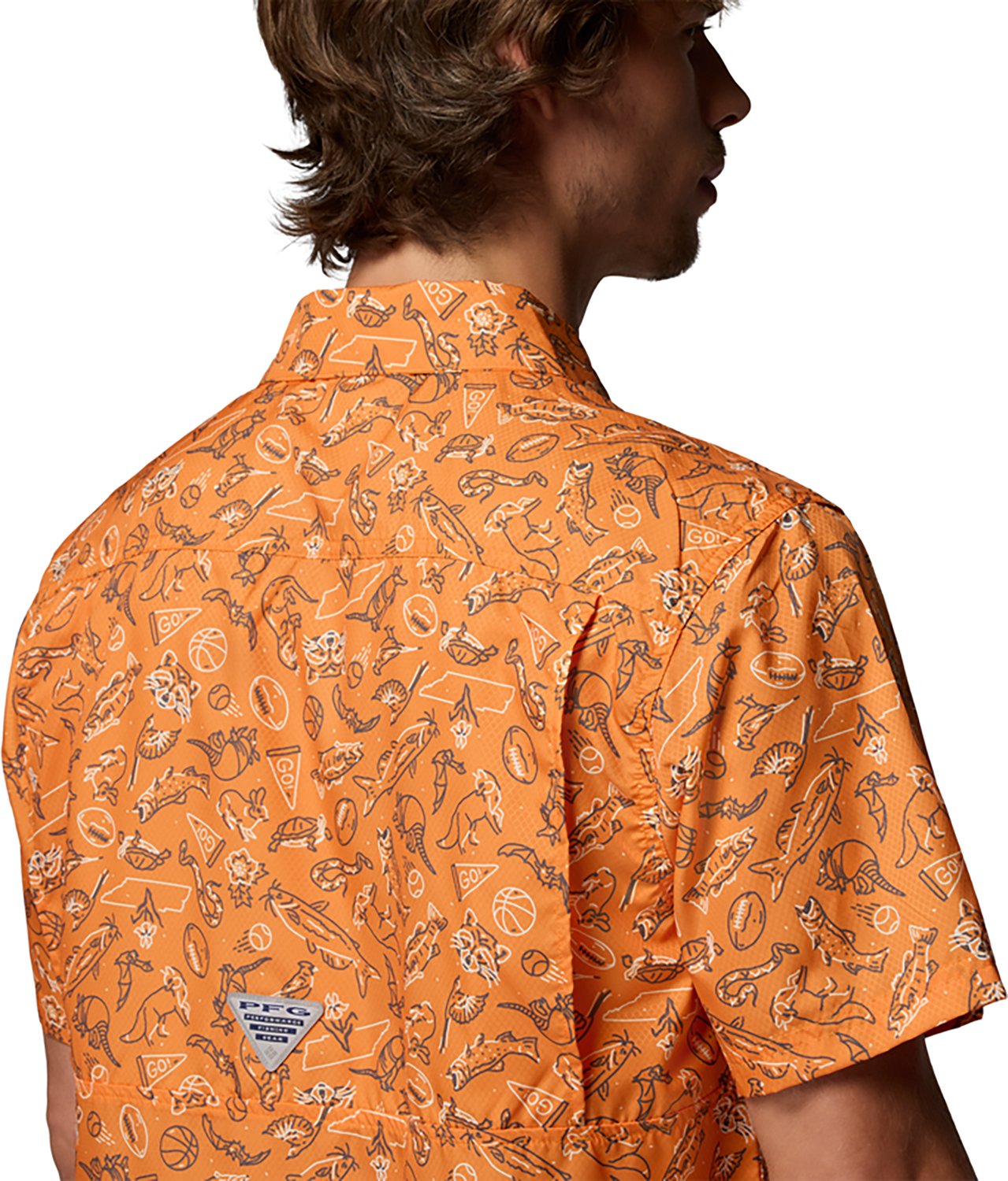 Columbia Sportswear Men's University of Tennessee Collegiate PFG Super Slack Tide Livin Print Shirt - view number 5