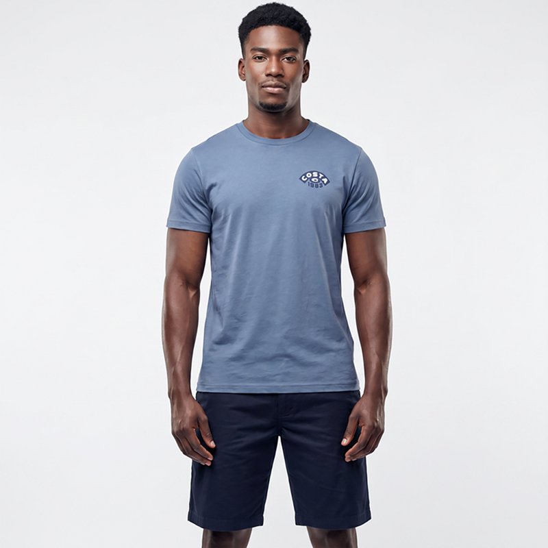 Costa Del Mar Men's Anchor Down Shirt, Medium, Ice Blue