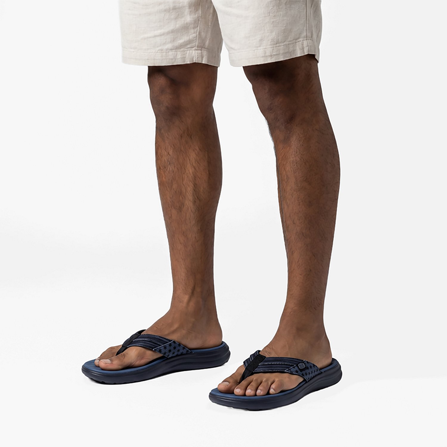 HEYDUDE Men's Finn Flip Americana Navy Flip Flops - view number 7