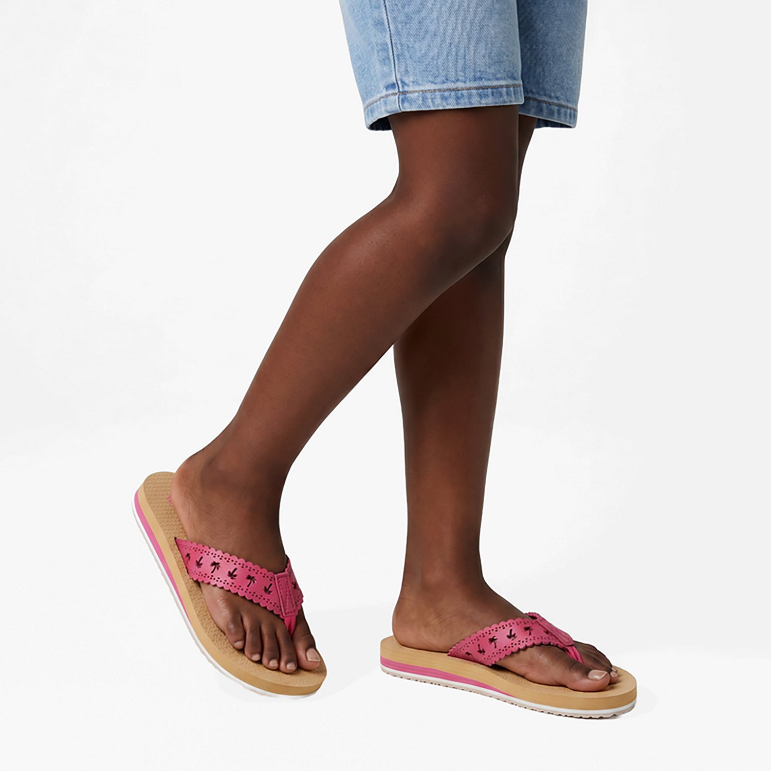 O'Rageous Girls' Palm Tree Chopout Flip Flops - view number 5