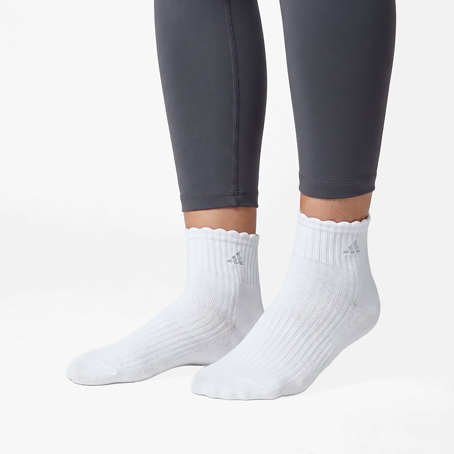 adidas Sport Scalloped Quarter Socks 3-Pack