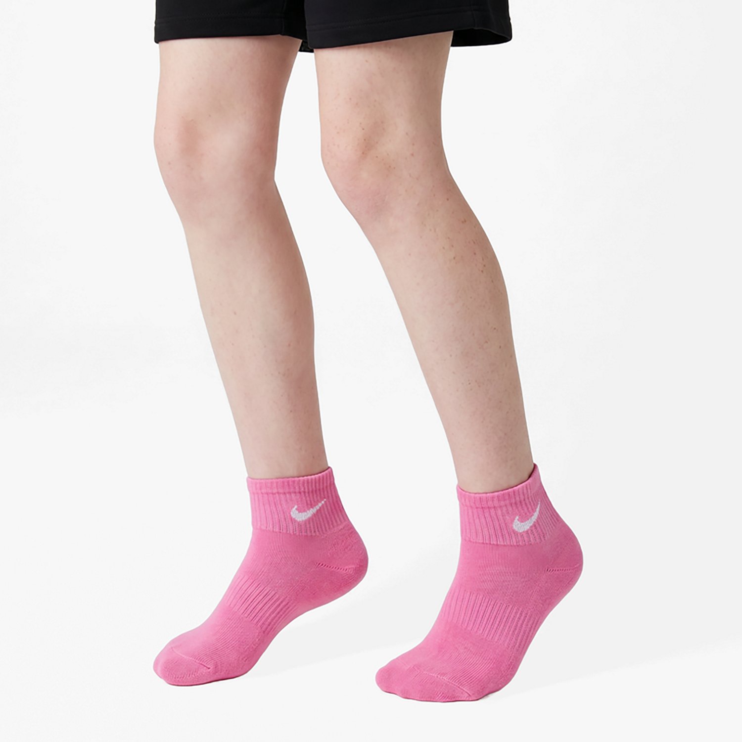 Nike Girl's Metallic Swoosh Quarter Socks 6-pack - view number 3